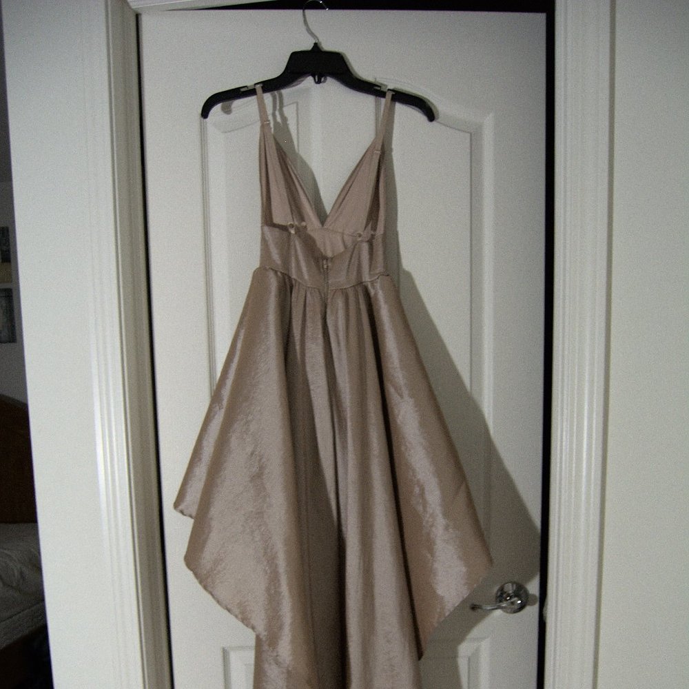 Gold Prom Dress with Train - Picture 2 of 2